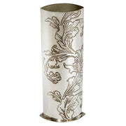 Decorative vase with floral patterns on a white background