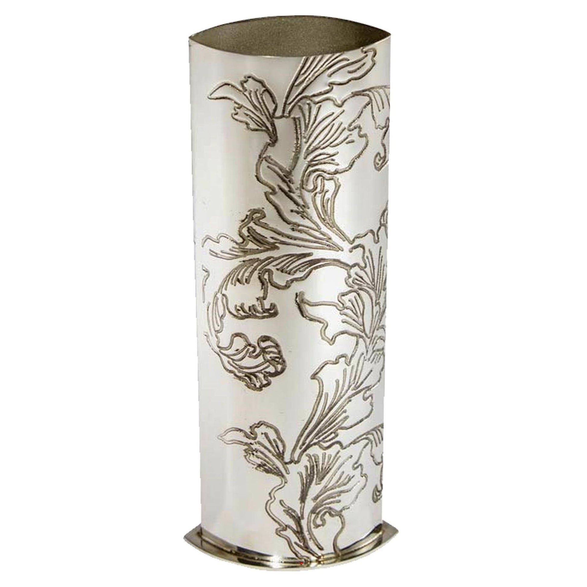 Decorative vase with floral patterns on a white background