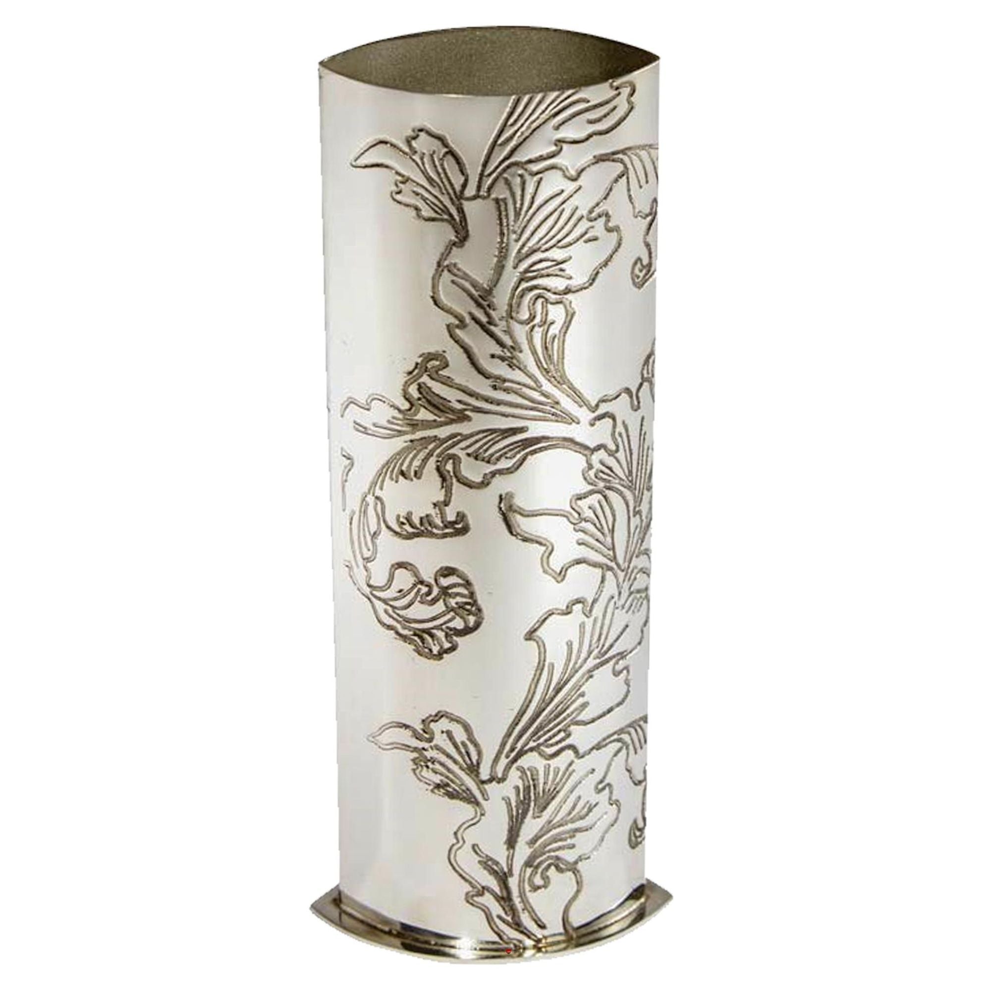 Decorative vase with floral patterns on a white background