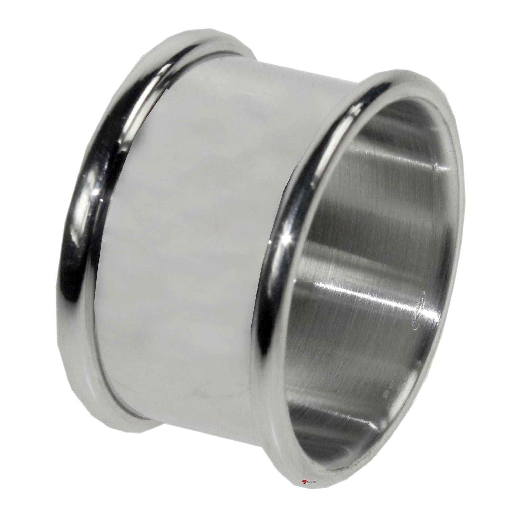 Metallic ring on a white background