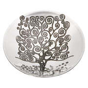 Decorative plate with a tree of life design on a white background