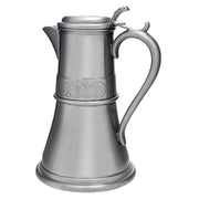 Pewter Medieval Lidded Flagon 1.5 Pint Period Decorated in Antique Finish