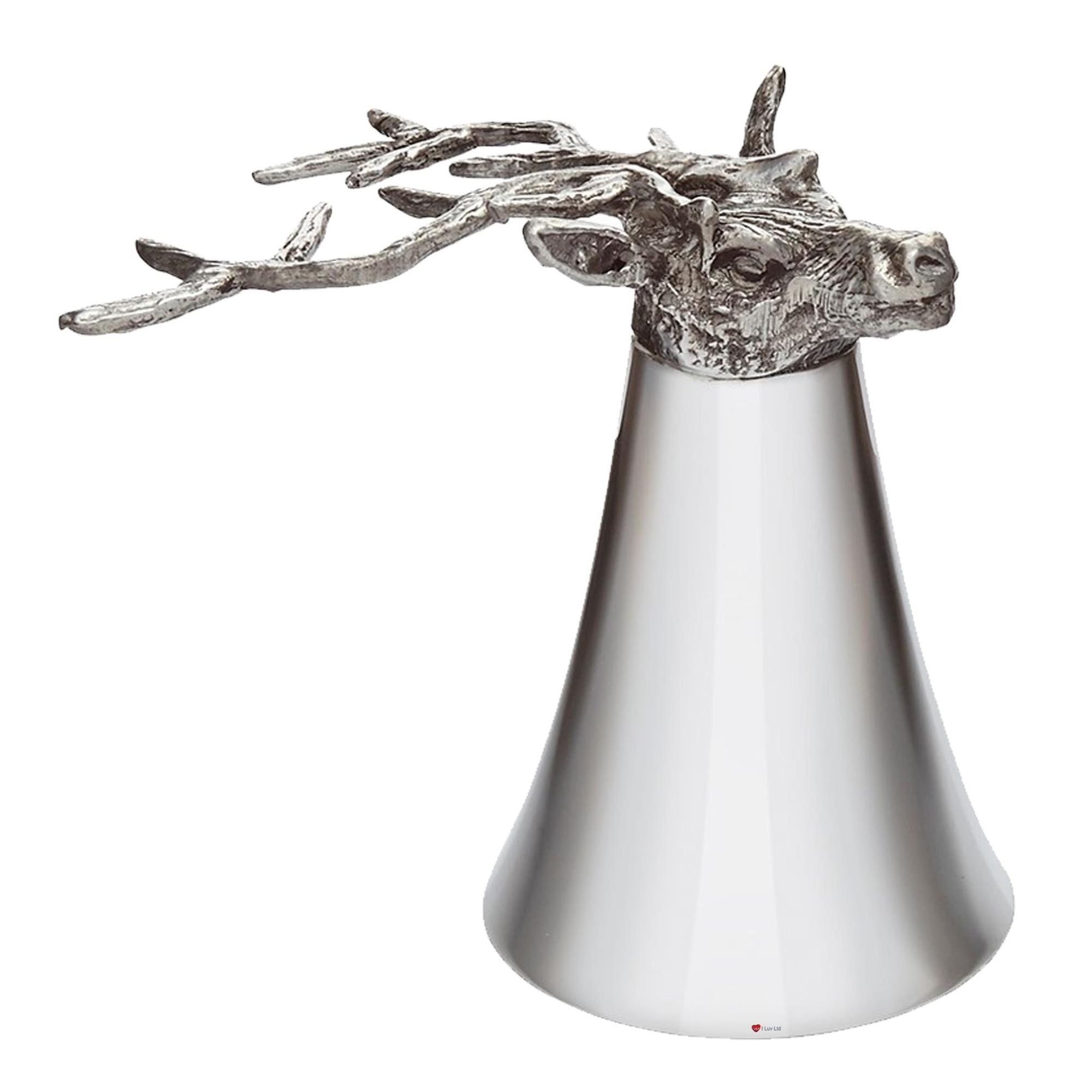 Decorative object with a deer head design on a white background