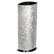 Cylindrical umbrella stand with skull pattern on a white background
