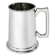 Silver tankard on a white background
