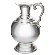 Pewter Grecian Wine Jug Spun Pewter Egg and Bead Wire Detail to Rim