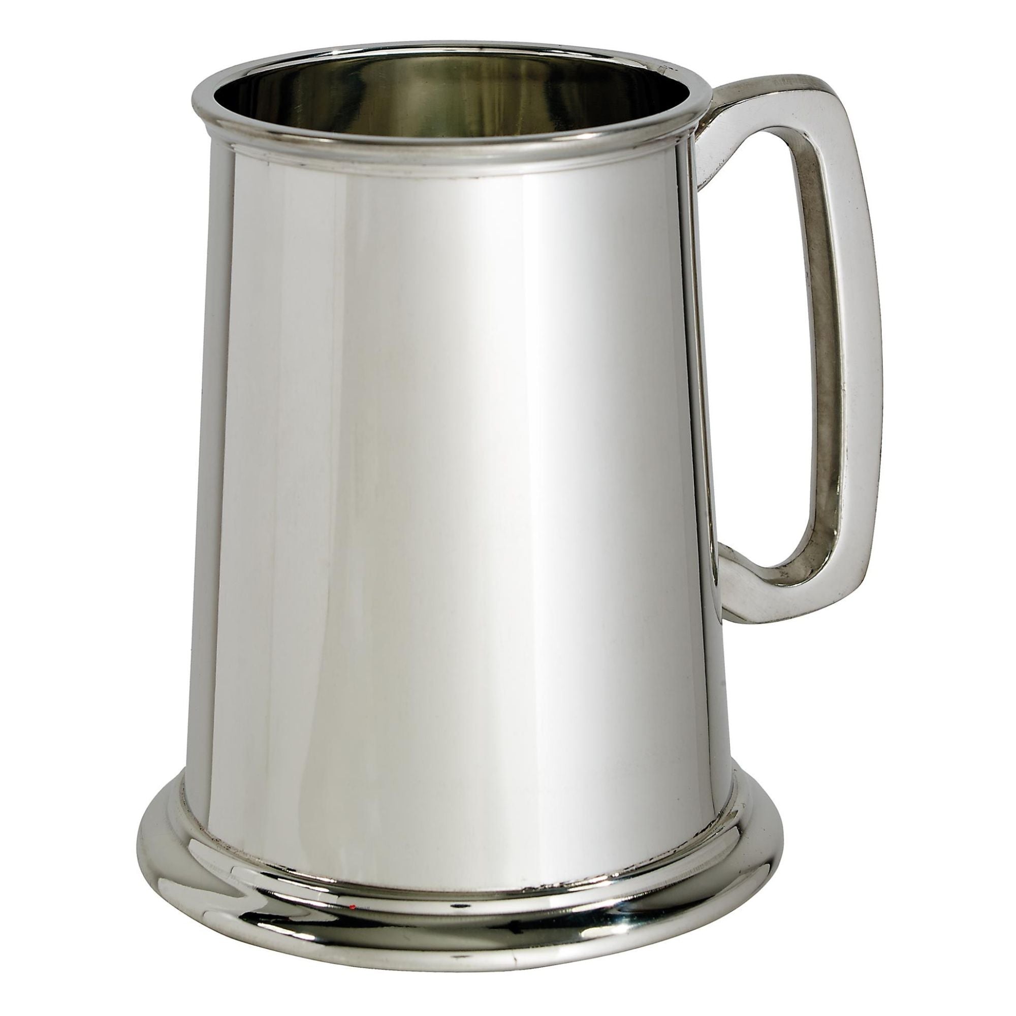 Silver tankard on a white background