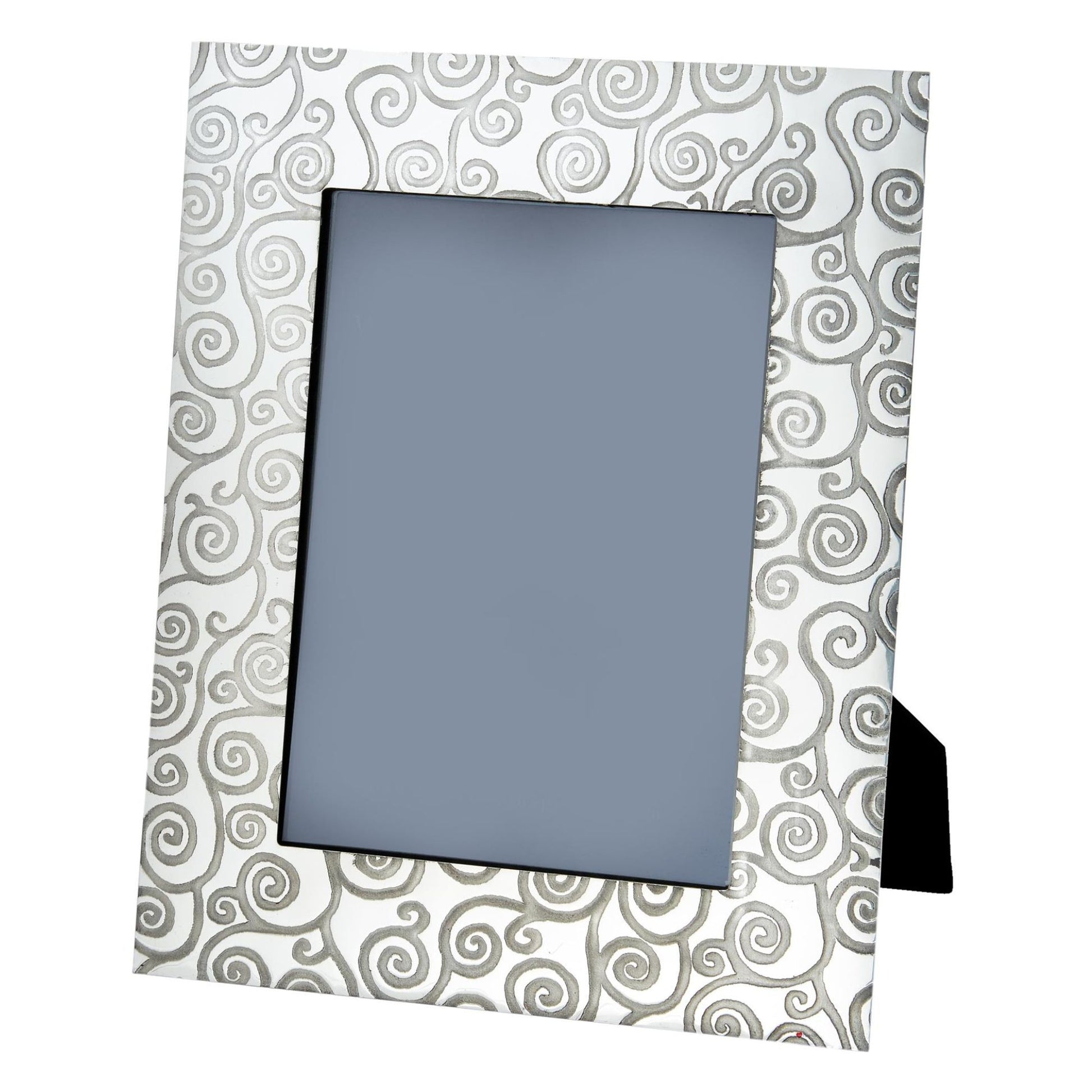 Rectangular mirror with a black border on a white background