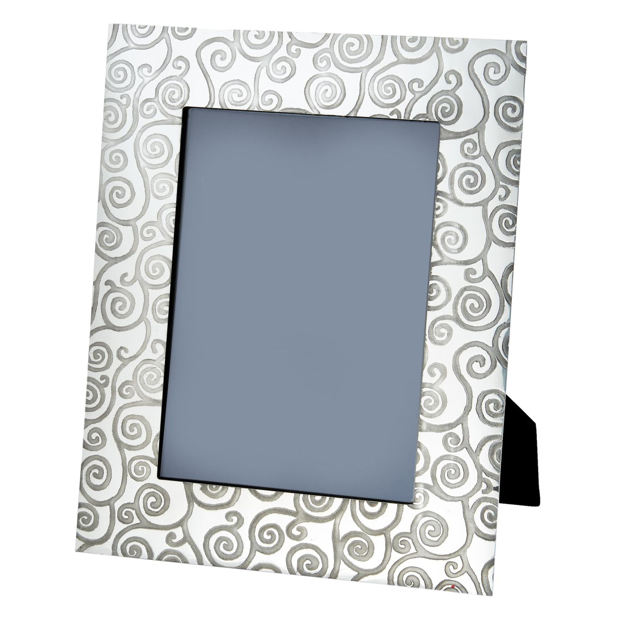 Rectangular mirror with a black border on a white background