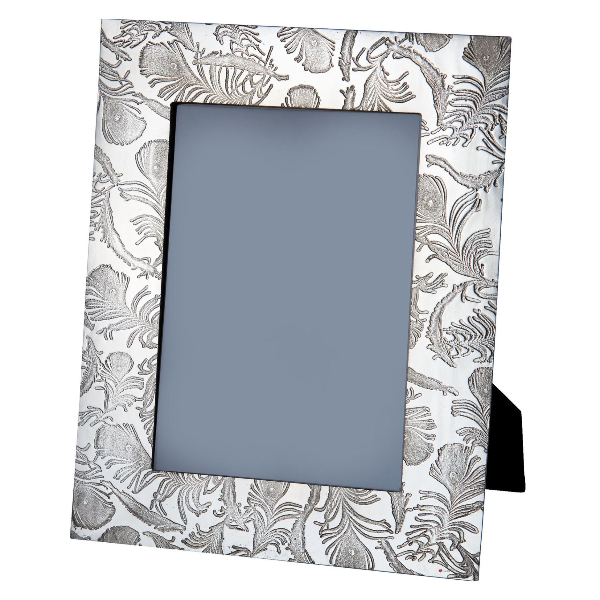 Decorative photo frame with a floral pattern on a white background
