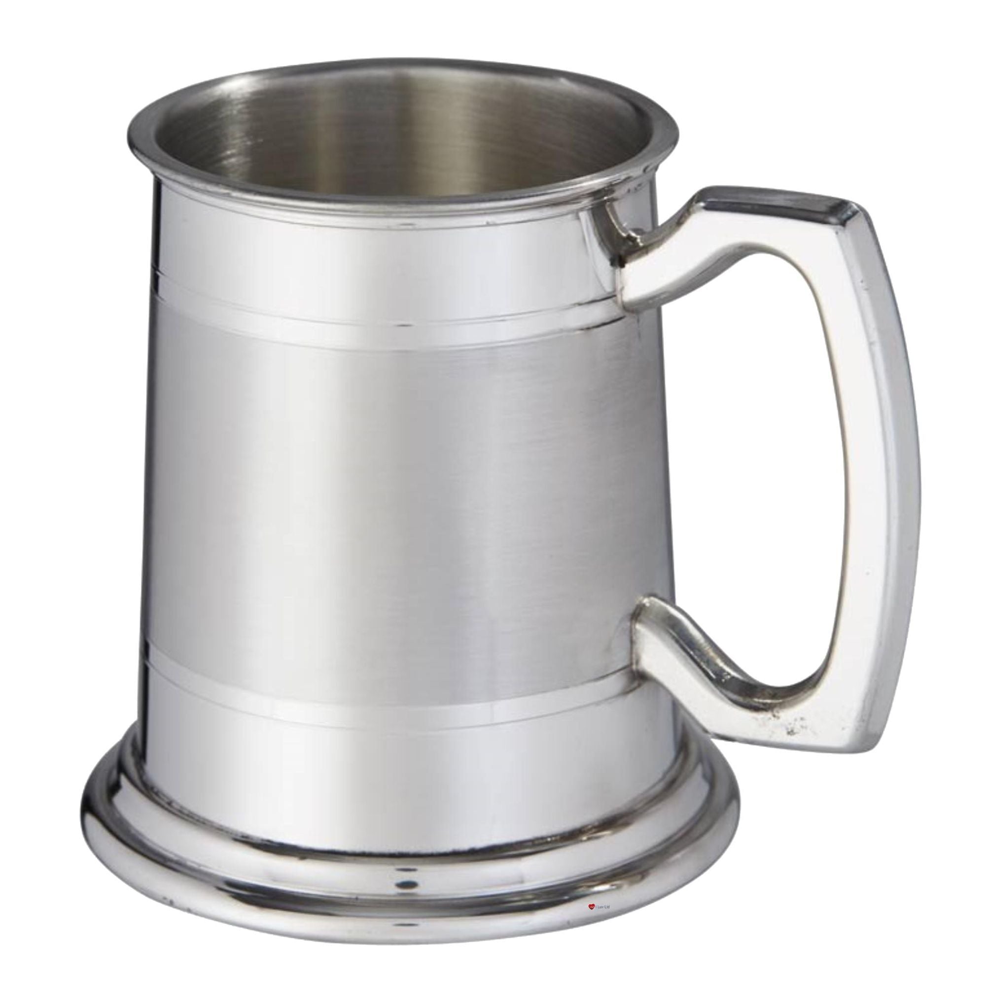 Half Pint Pewter Tankard Part Satin Band Square Handle Perfect for Engraving