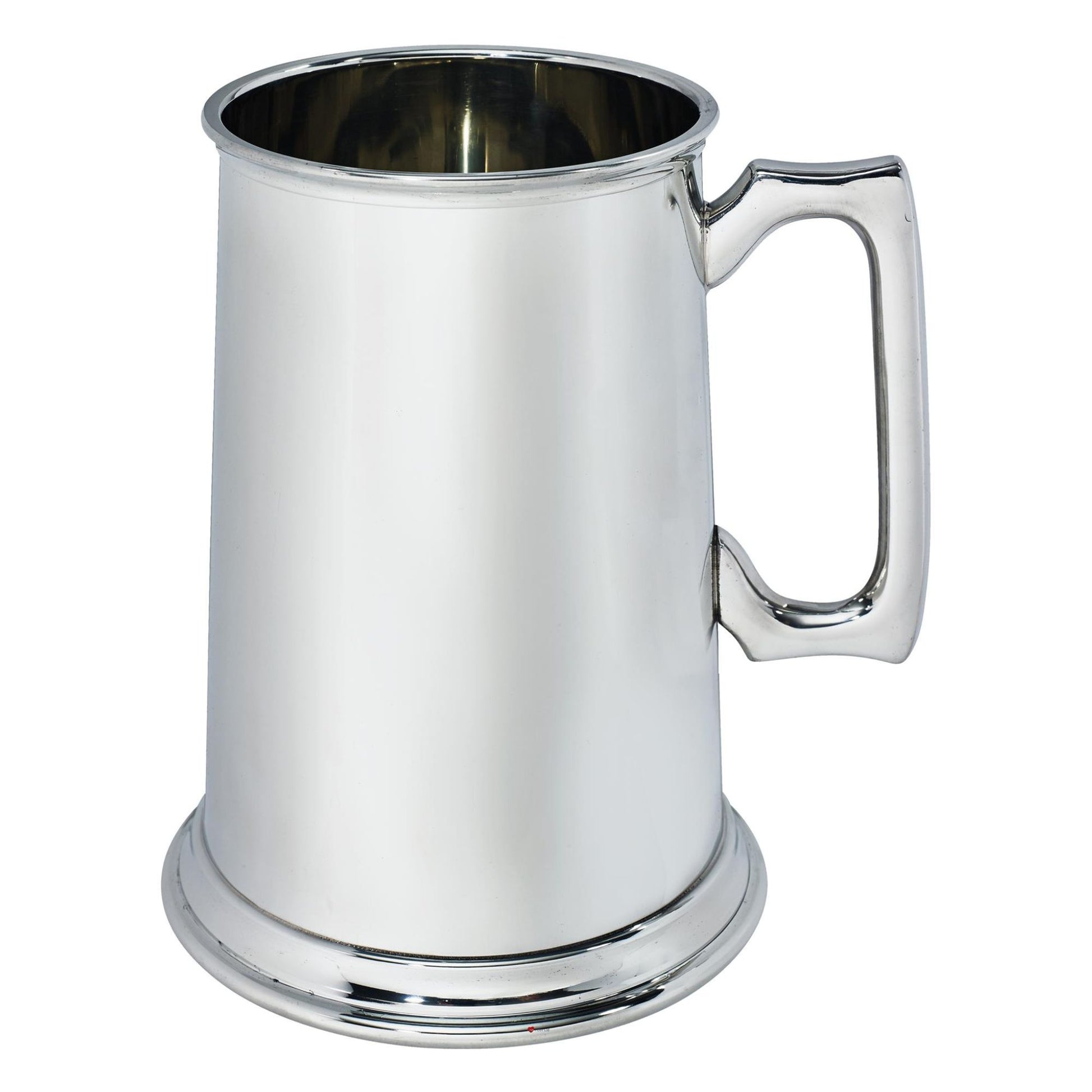 Silver tankard on a white background