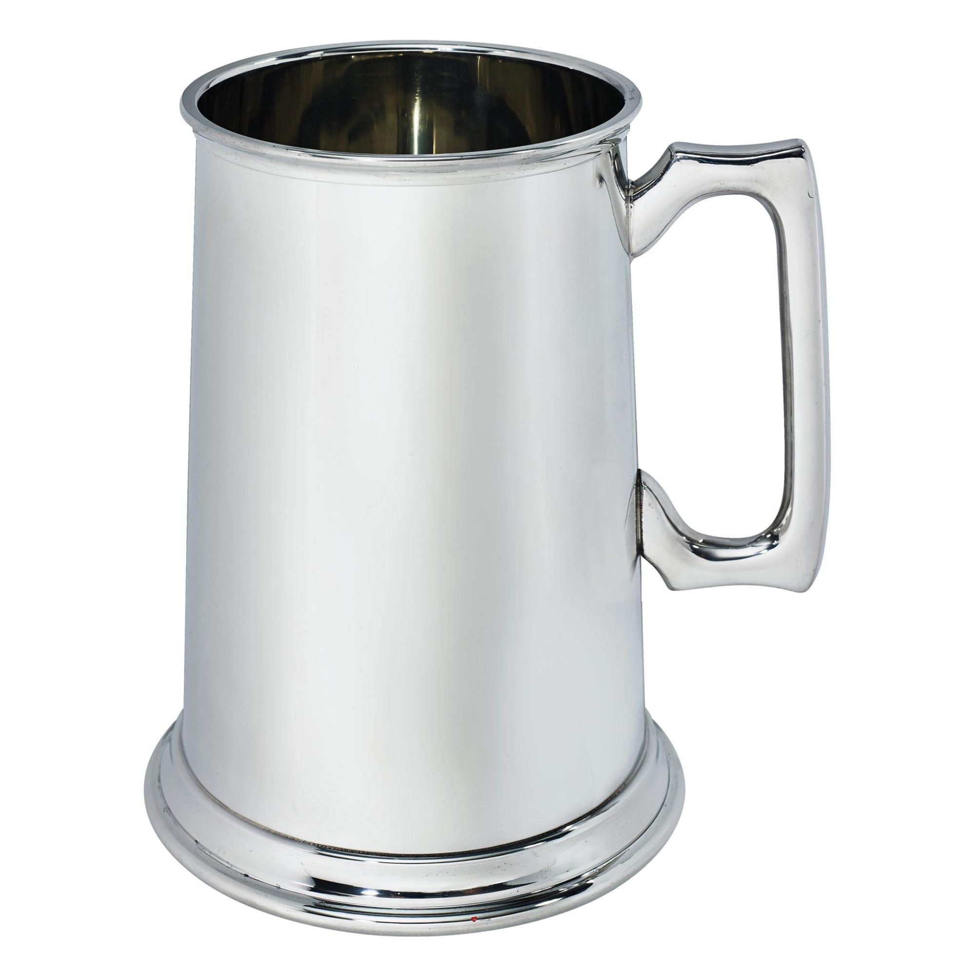Silver tankard on a white background