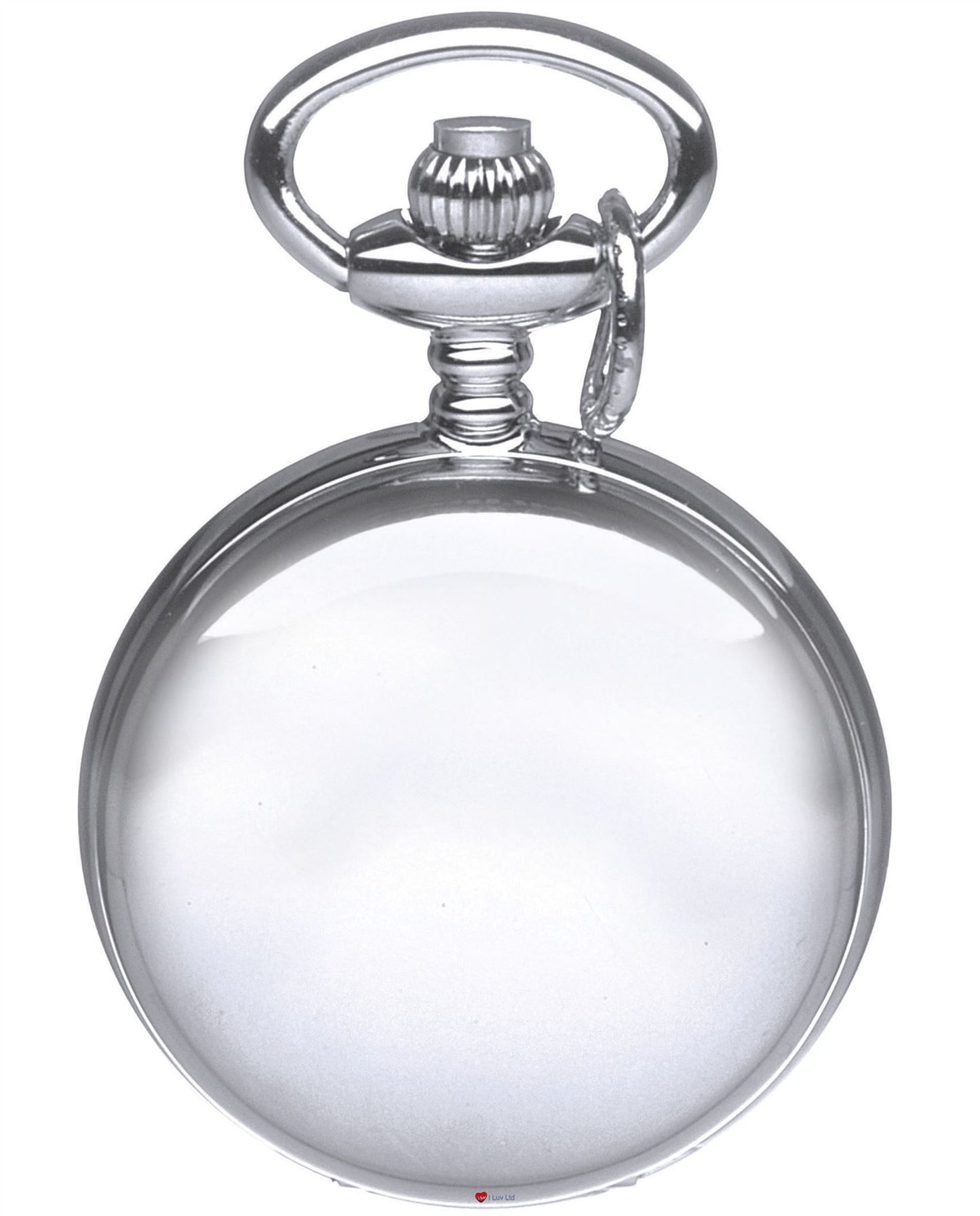 Classic Pendant Fob Watch Full Hunter Polished Chrome Finish Quartz