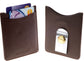 Brown Leather Credit Card Holder in Wallet Money Clip Gents