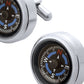 Cufflinks Compasses Black Dials Chrome Plated Gents