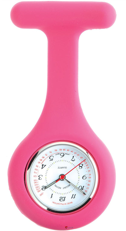 Fun Nurses Fob Watch in Silicone Rubber and Stainless Steel - Gift Box