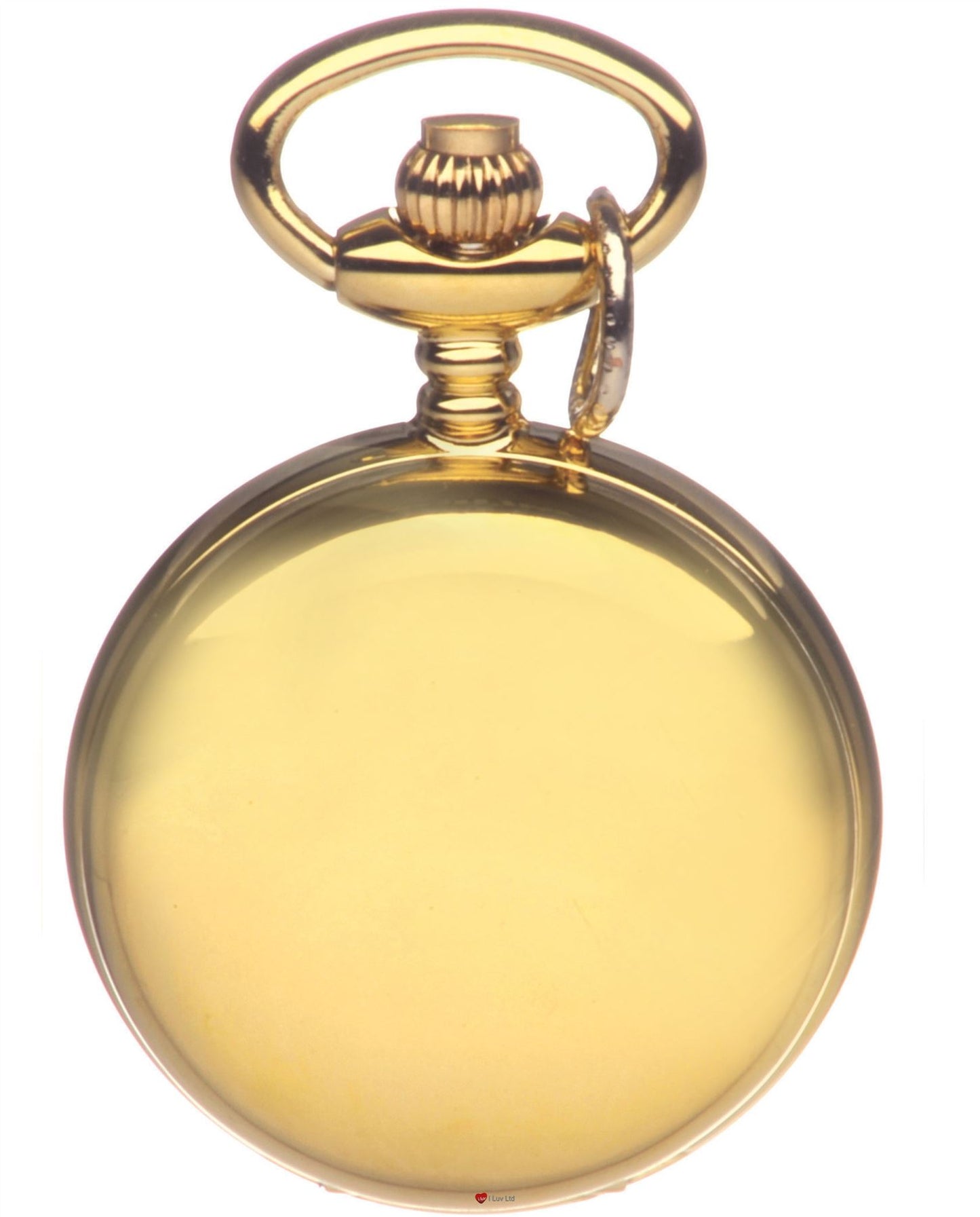 Classic Pendant Fob Watch Full Hunter Polished Gold Finish Roman Numerals