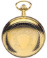 Skeleton Full Double Hunter Pocket Watch Gold Plated Ornate 17 Jewel Movement