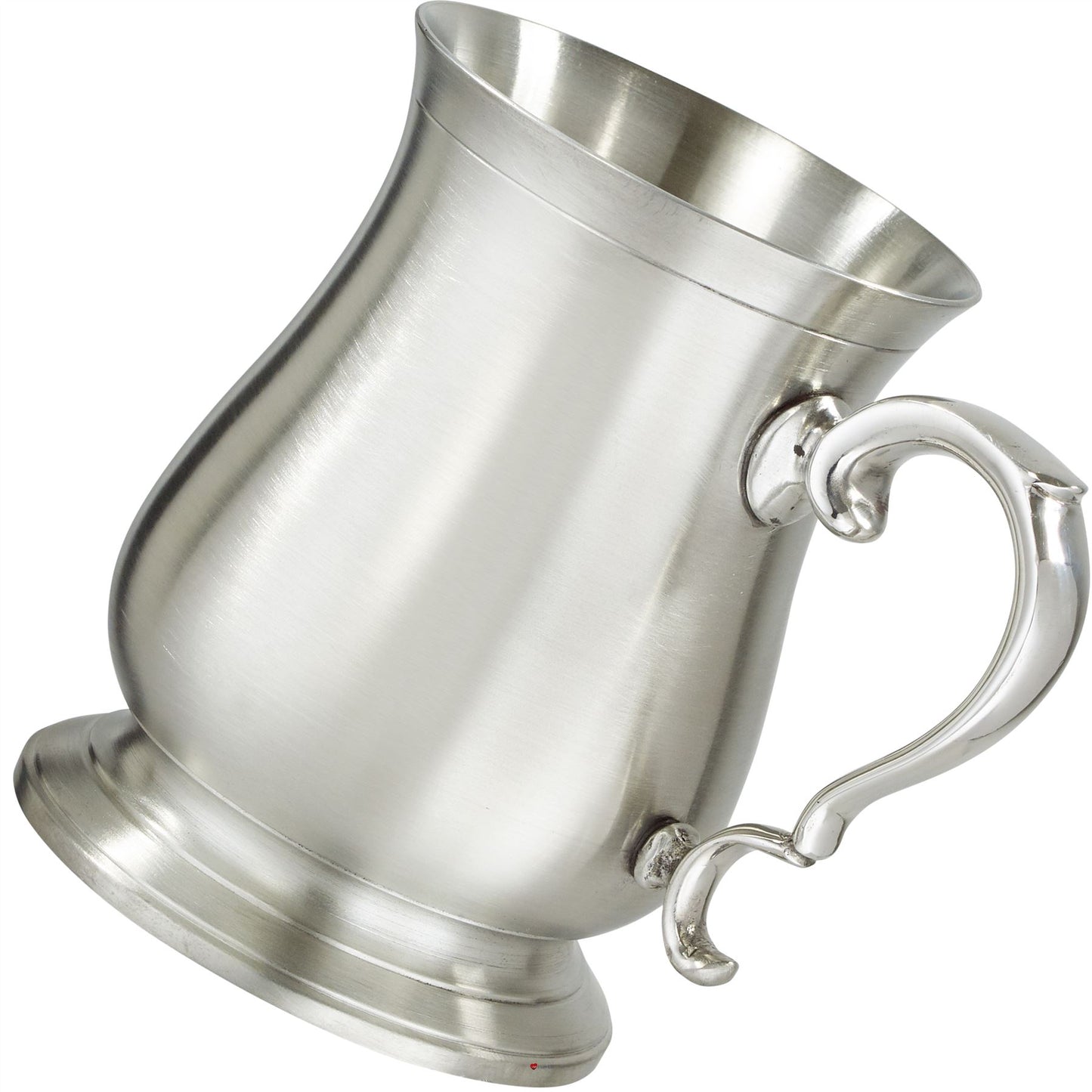 Extra Heavy Hand Cast 1 Pint Pewter Abbey Bell Tankard Satin Finish