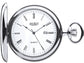 Pocket Watch Swiss Quartz Mechanism Calendar Chrome Albert Chain