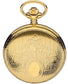 Gold Plated Pocket Watch Ornate Hunter Roman Numerals Date Albert Chain