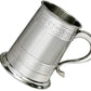 1 Pint Pewter Tankard With Satin Band and Celtic Band Design