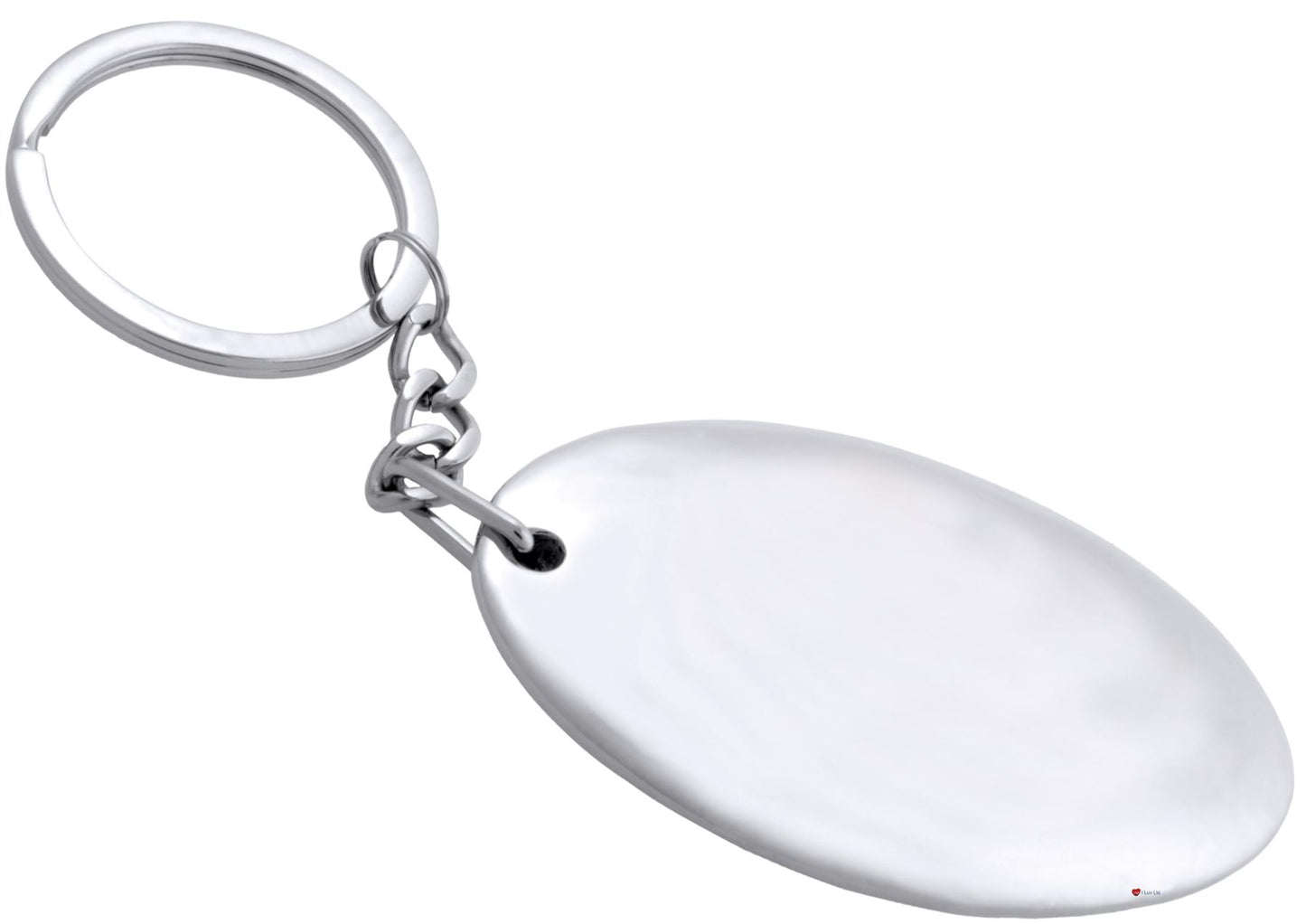 Oval Keyring Stainless Steel Gold Plate