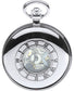 Skeleton Pocket Watch Half Hunter 17 Jewelled Mechanical Chromed