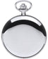 Full Hunter Pocket Watch Chrome Plated Date Quartz Movement Albert Chain