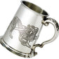 1 Pint Pewter Tankard With Celtic Lion Design Scroll Handle