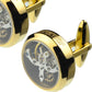 Tourbillon Watch Cufflinks Skeleton Style Visible Workings Gold Plated