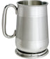 Pewter Tankard 1 Pint Howard Style Satin Banded with C Handle