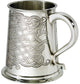 1 Pint Pewter Tankard with Celtic Knot Design Swan Handle