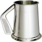 Pewter Tankard 1 Pint Plain Double Lines Golf Club Handle High-Quality Pewter