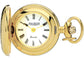 Classic Pendant Fob Watch Full Hunter Gold Plated Roman Numerals