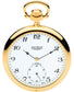 Open Faced Pocket Watch Gold Plated 17 Jewel Movement Albert Chain