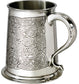 1 Pint Pewter Tankard with Celtic Spirals Design Swan Handle