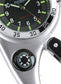 Silver Adventure Watch Multifunction Compass Flashlight Magnifying Glass Clip