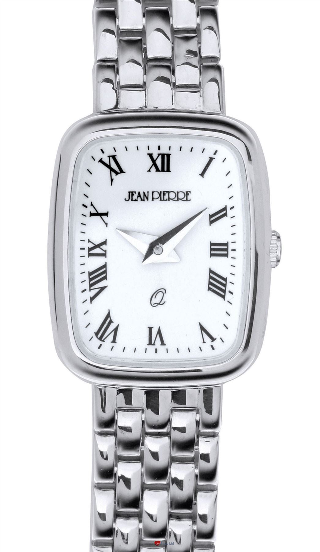 Ladies Rectangular Presentation Watch Sterling Silver on Matching Bracelet