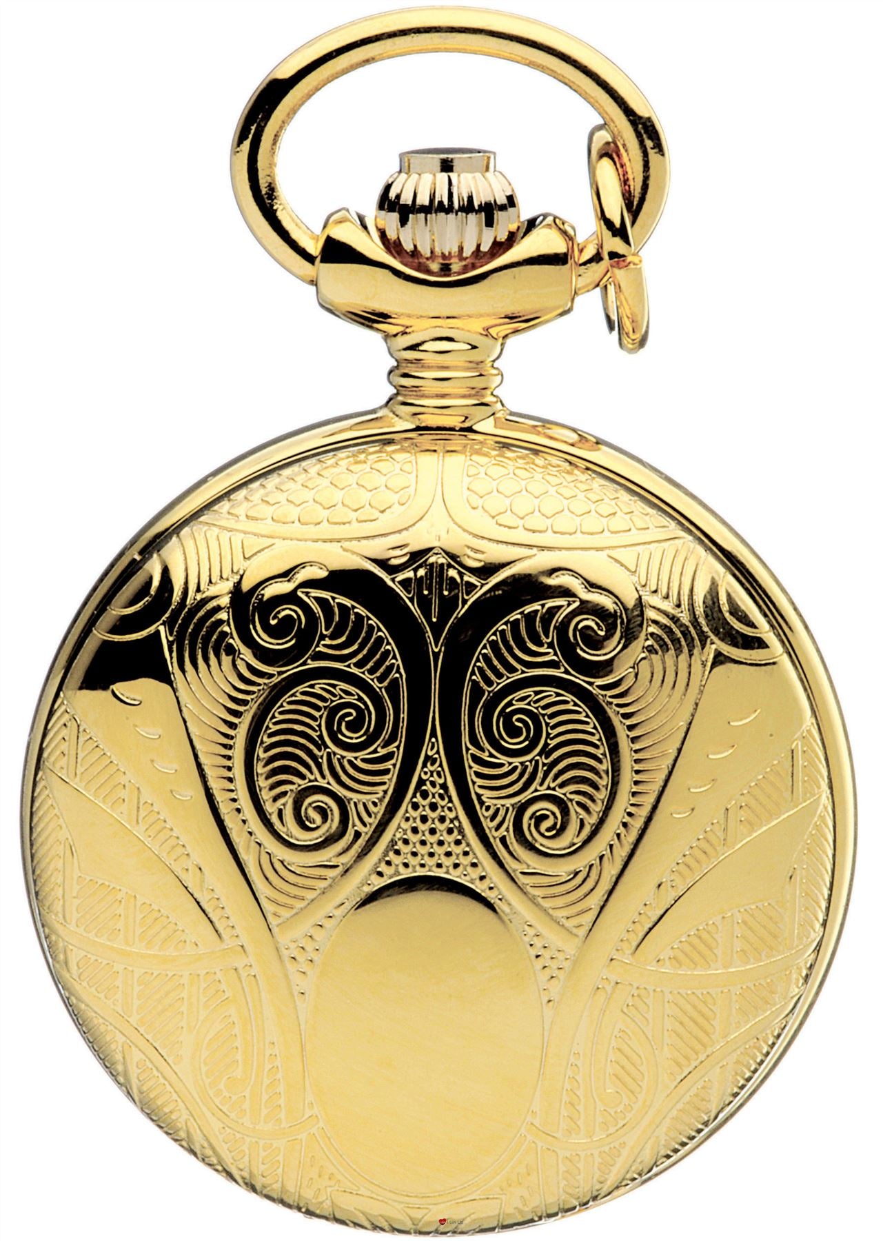 Classic Pendant Fob Watch Full Hunter Gold Plated Roman Numerals