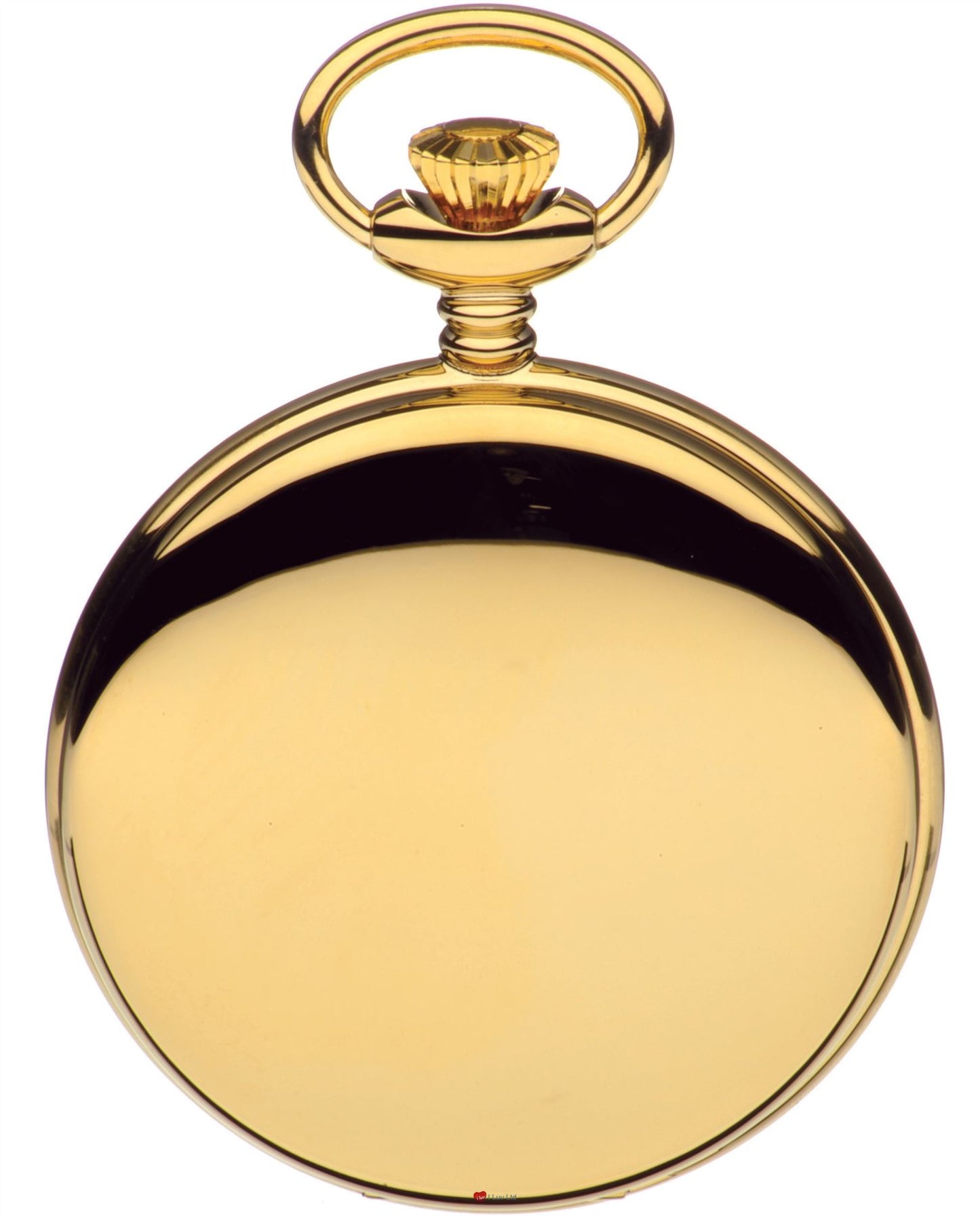 Full Hunter Pocket Watch Gold Plated Date Quartz Movement Albert Chain