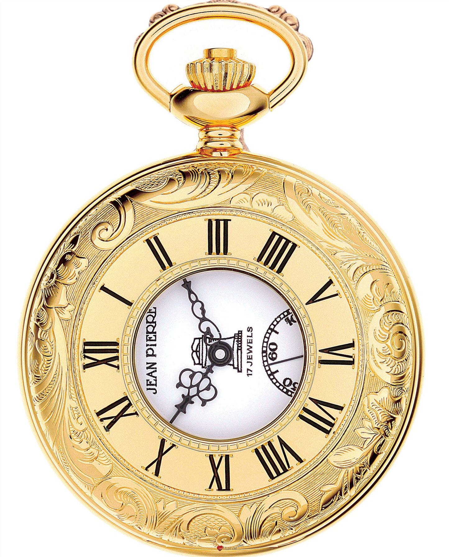 Masonic Half Hunter Pocket Watch Gold Plated Ornate Masonic Icons