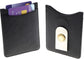 Black Leather Credit Card Holder in Wallet Money Clip Gents