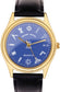 Masonic Gents Wristwatch Gold Plated Blue Dial Masonic Symbols