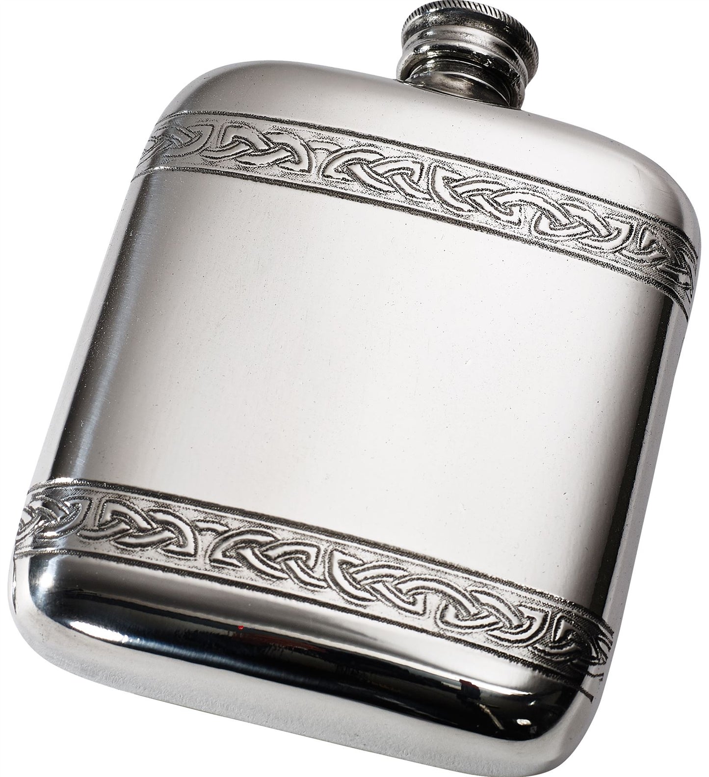 Medium Sized 4oz Scottish Horizontal Celtic Bands Pocket Flask