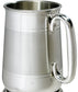 Pewter Tankard 1 Pint Howard Style Satin Banded with C Handle