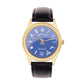 Masonic Gents Wristwatch Gold Plated Blue Dial Masonic Symbols