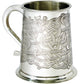 1 Pint Pewter Tankard with Celtic Knot Design Swan Handle