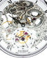 Open Face Skeleton Pocket Watch 17 Jewelled Mechanical Chromed